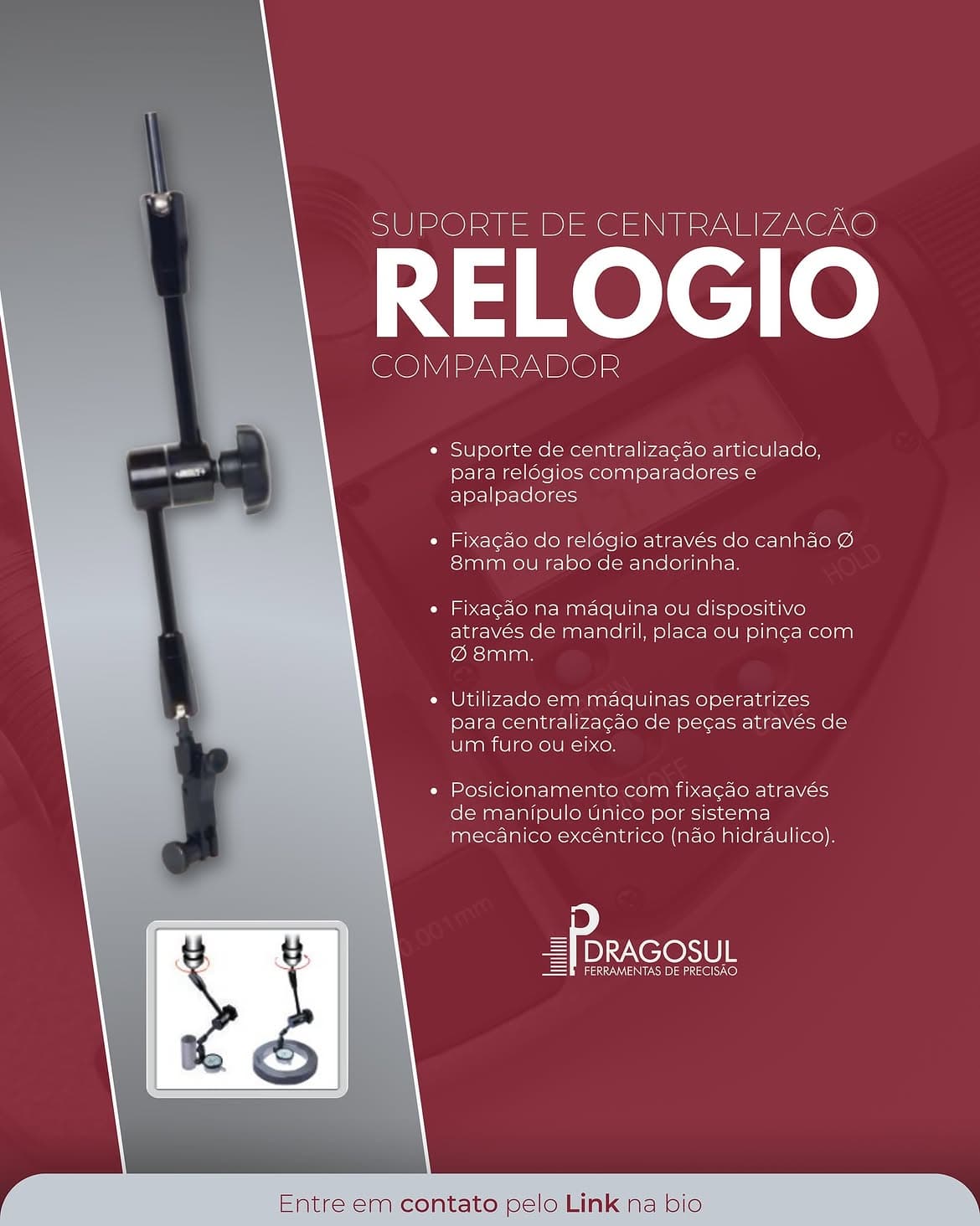 Relógio comparador Dragosul